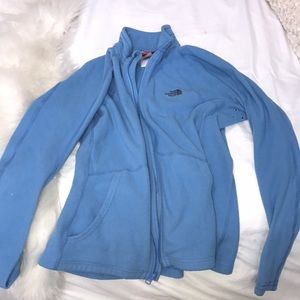 North face baby blue cotton jacket
